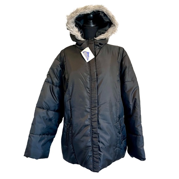 NWT Maxam Mountain Faux Fur Trimmed Puffer Jacket 2XL - Picture 1 of 14